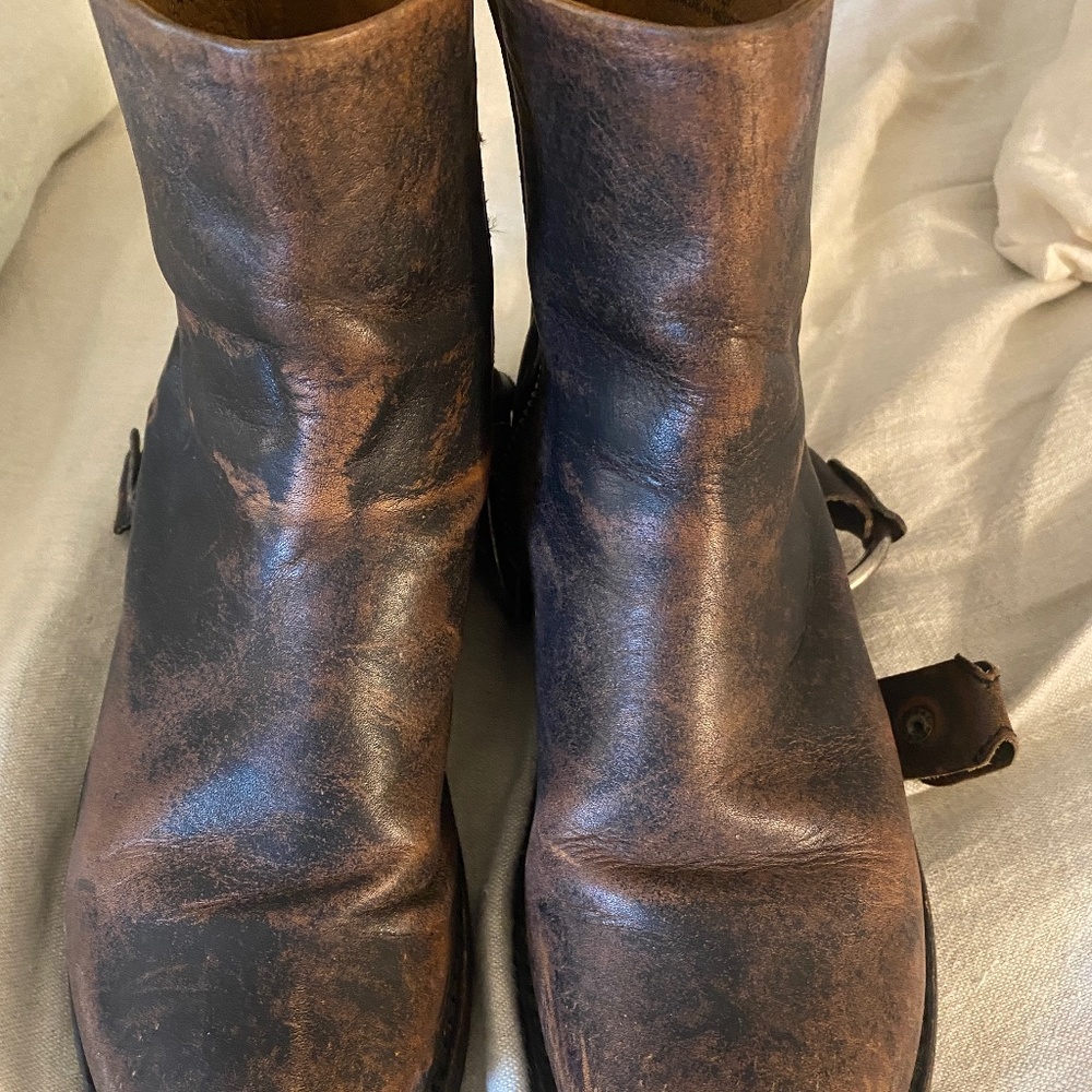 FRYE harness boots rustic size 8